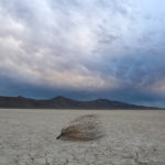 desert tumbleweed and stormy sky